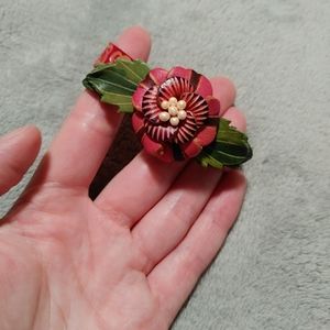 Leather cut bracelet